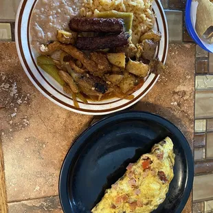 Brunch buffet. Tasty omelette and all the delicious Buffett items
