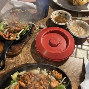 a table of food