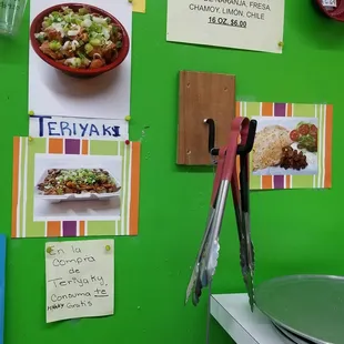 Teriyaki bowls and teriyaki/quesadilla combo plates