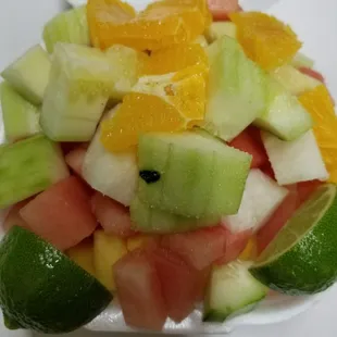 Pico de Gallo- small size $5. Fresh fruit con sal y chile (with salt and chile). Very good!