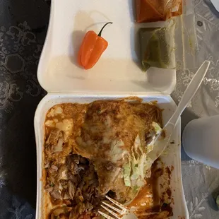 This wet burrito was as hot as the habaneros I keep in my kitchen.