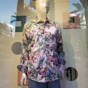 Robert Graham shirt in Rubensteins window.