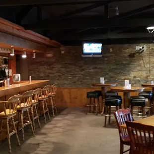 The bar area is huge and well stocked