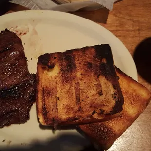 Small ribeye and Texas toast