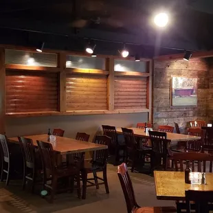 The dining area is huge