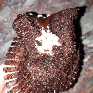 A close up of the inside