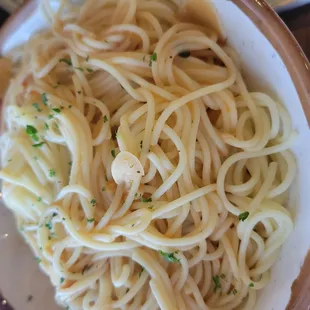 Pasta that came with the chicken.