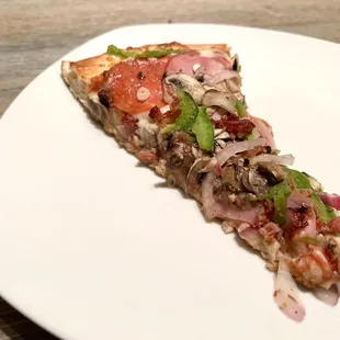 Rubino's Special Pizza. Side view. This is my go to pizza at Rubino's.