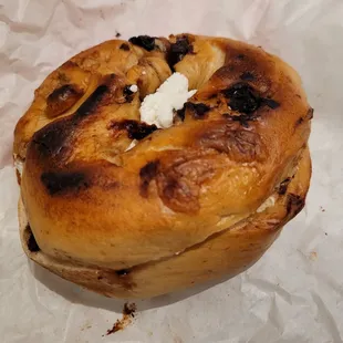 Chocolate Cherry Bagel w/ Goat Cheese