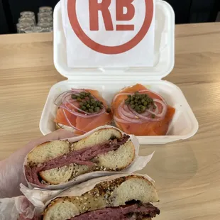 Pastrami everything bagel