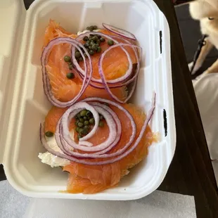 Open faced lox