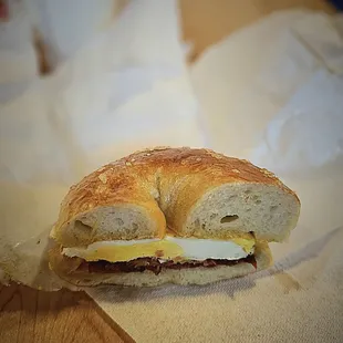 a breakfast sandwich