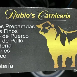 a close up of a business card