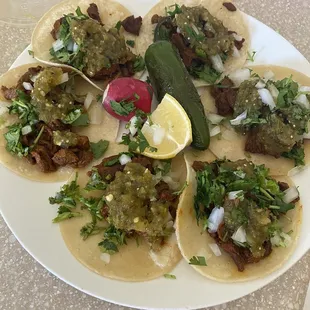 Tacos-ranchera meat w the green salsa