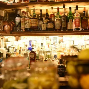 Bar is well stocked and nice to look at