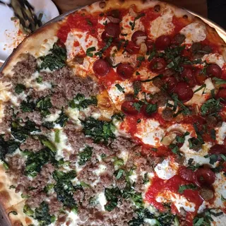 Large Sausage and Broccolie Rabe Pizza