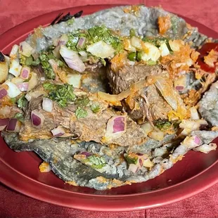 I just wanted to show you the size of the tortilla against a salad plate.  The taco is one day old and taco looks/tastes way better fresh.