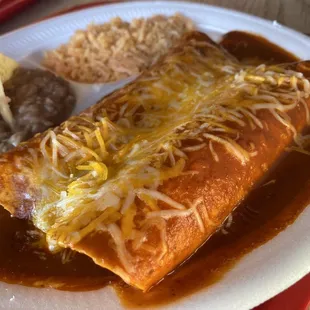 Roast beef Enchiladas Combo Plate