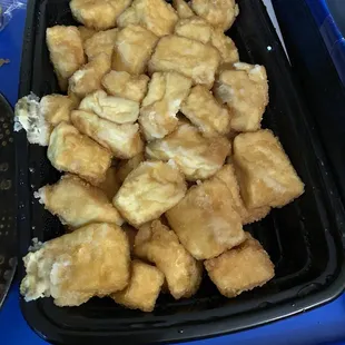Soft, barely cooked Tofu that should have been crispy!