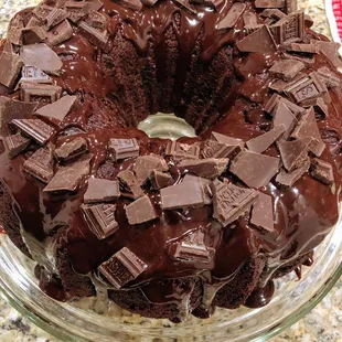 Dark Chocolate Chunk Cherry Cake