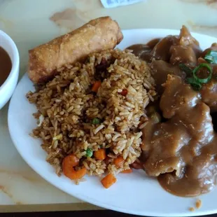 Mandarin chicken with extra mandarin sauce