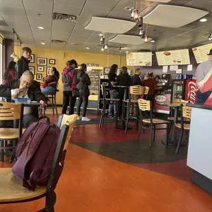 people sitting at tables