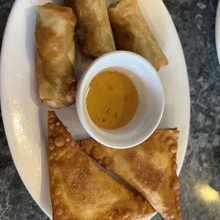 Vegetable Spring Rolls &amp; Fried Wontons