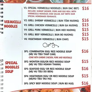 Vermicelli noodles/ special noodles soup