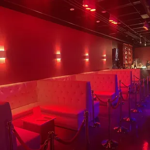 The white leather in the private vip booth is very luxurious. Impressed.