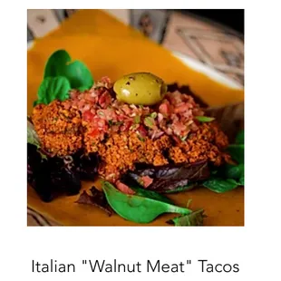 ows italian walnut meat tacos