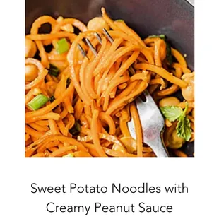 ows sweet potato noodles with creamy peanut sauce