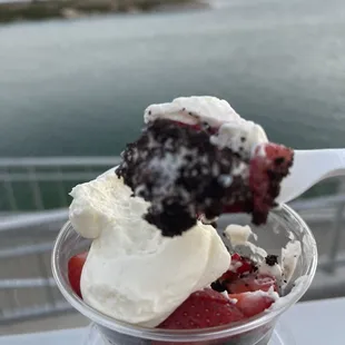 ws a dessert in a cup