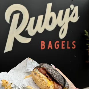 a person holding a hot dog