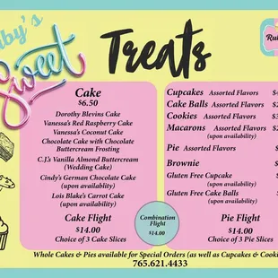 Sweet Treat Menu 1.6.2025