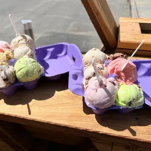 Two flights in the parklet.