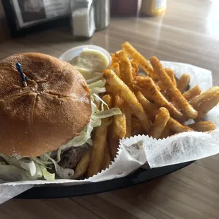 Black n Bleu Burger w/Seasoned Fries