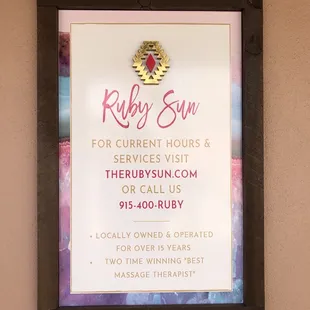 Ruby Sun  Contact Info