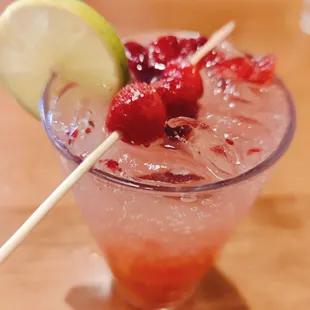 Cranberry orange mocktail