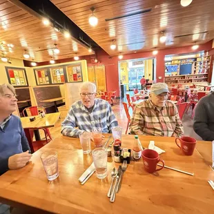 Another view of some of my fellow retirees getting ready for breakfast.