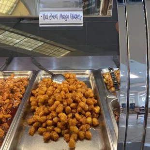 a tray of chicken nuggies