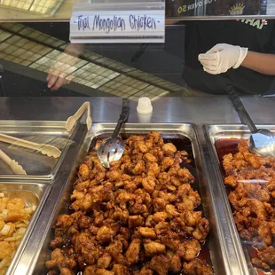 a variety of food items