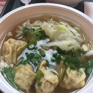 Wonton noodle soup