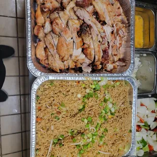 a variety of food items