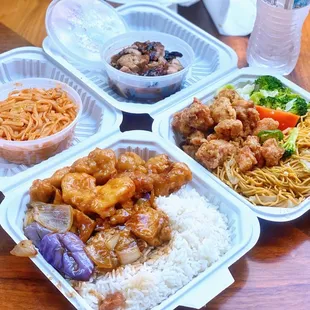 a variety of food items