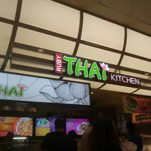 the restaurant's signage