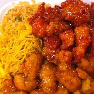 Bang bang chicken and mango chicken