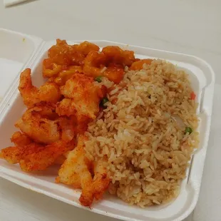 spicy shrimp Mango chicken