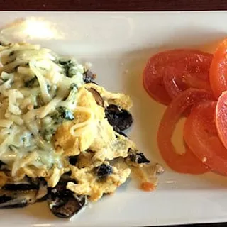 Spinach and Mushroom Scrambler Breakfast