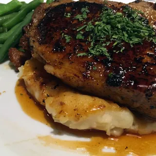 Hickory Bourbon-Glazed Pork Chop