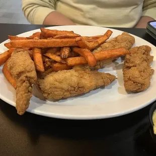 Chicken Tenders &amp; Sweet Potato Fries